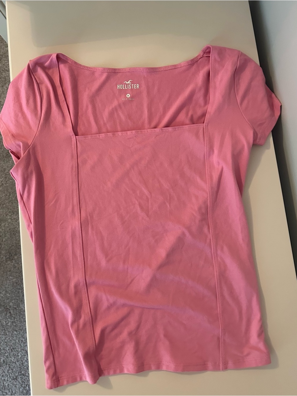 Hollister Seamless Fabric Square Neck T-Shirt | Size M-Long | NWOT